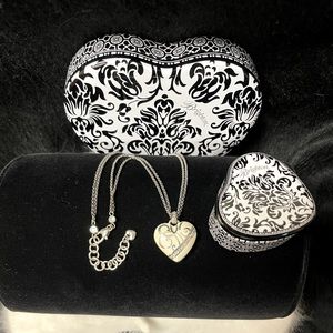 Brighton | Crystal Embellished Enamel 💟 Necklace